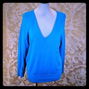 Lane Bryant Aqua sweater v-neck blouse 14/16